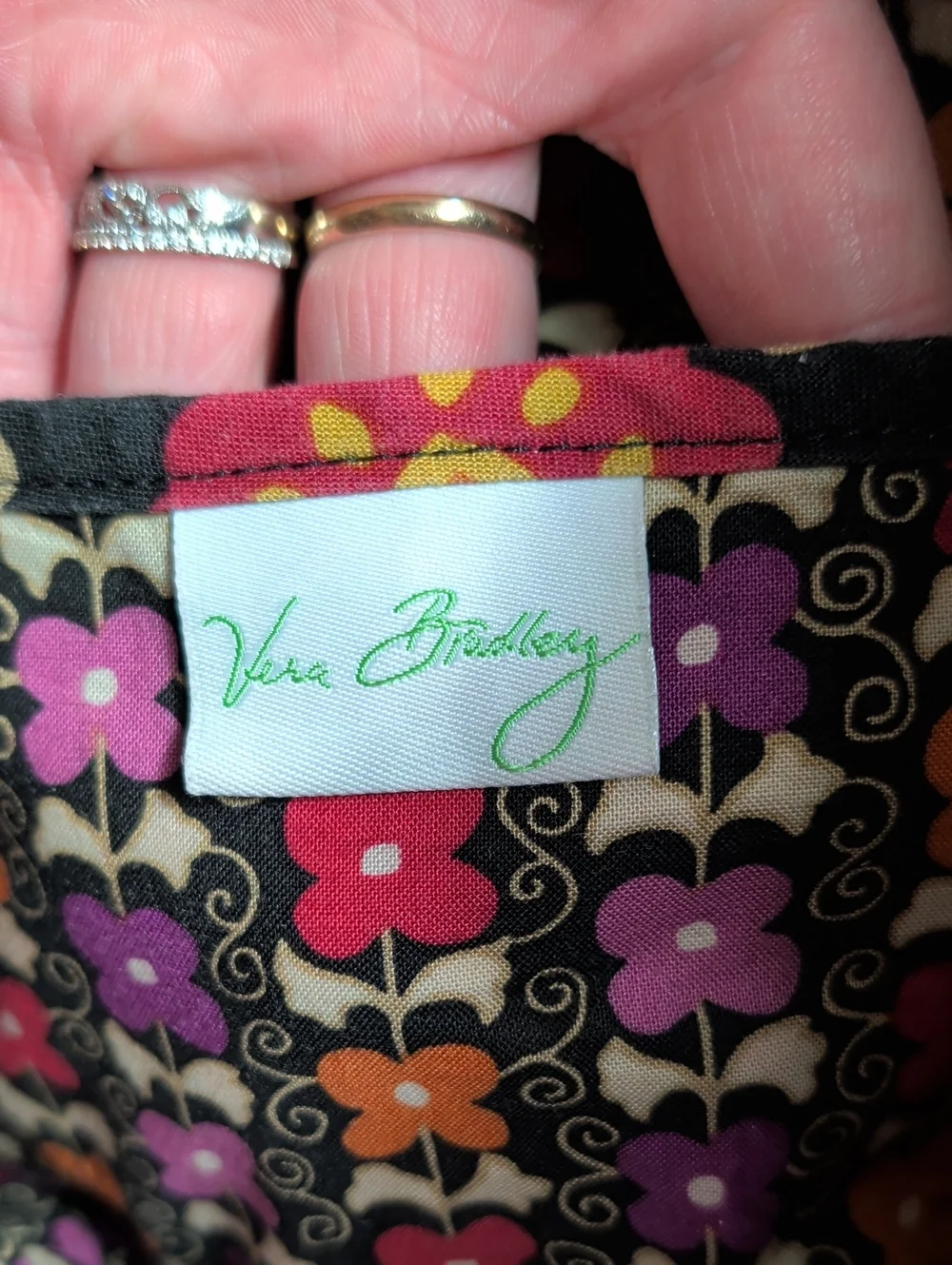 Vera Bradley Quilted Tote Bag Retired Print